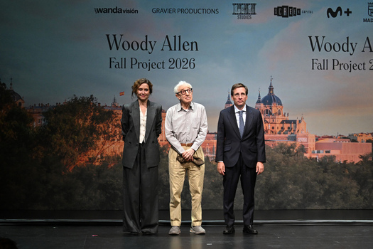Director Woody Allen holds a press conference ahead of the filming of his new film in Madrid