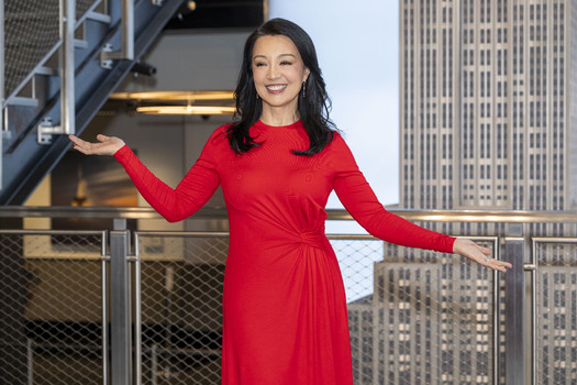 Ming Na Wen Visits The Empire State Building In New York Ming Na Wen Visits The Empire State Building In New York