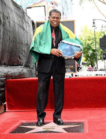 Brazilian Percusionist Paulinho Da Costa Honored With A Star On The Hollywood Walk Of Fame In California USA 13 MAY 2026.