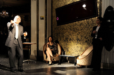 HAROLD PINTER drammaturgo inglese al teatro Candelai di Palermo. Fotografie di Giulio Azzarello ©2014. HAROLD PINTER drammaturgo inglese al teatro Candelai di Palermo. Fotografie di Giulio Azzarello ©2014.