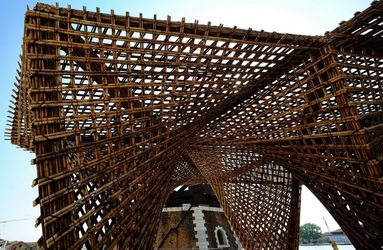 STRUTTURA di LEGNO BIENNALE di ARCHITETTURA di VENEZIA. Foto di G.Azzarello ©2018. STRUTTURA di LEGNO BIENNALE di ARCHITETTURA di VENEZIA. Foto di G.Azzarello ©2018.
