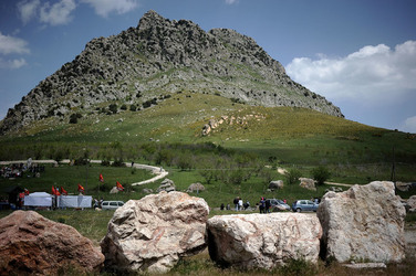 PORTELLA della Ginestra in Sicilia. Fotografie di Giulio Azzarello &copy;2014.