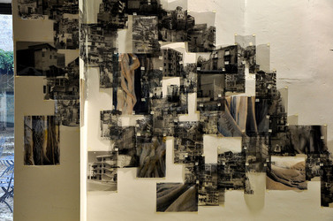 ANNE CLEMENCE de GROLEE e una sua installazione. Fotografie di Giulio Azzarello &copy;2014.