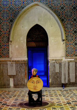 Mimmo Cuticchio in un suo spettacolo. Fotografie di Giulio Azzarello &copy;2017.