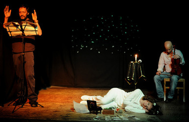 CLOCHARD uno spettacolo di e con Ludovico Caldarera. Fotografie di Giulio Azzarello &copy;2017.