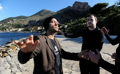 DARIO FERRARI E NINA LOMBARDINO attori italiani. Fotografie di Giulio Azzarello &copy;2014.