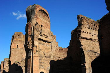 LE TERME DI CARACALLA a Roma visioni panoramiche o particolari. Fotografie di Giulio Azzarello &copy;2014.