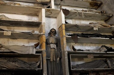 LE CATACOMBE dei cappuccini a Palermo in Sicilia. Fotografie di Giulio Azzarello &copy;2014.