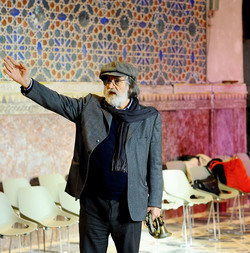 Mimmo Cuticchio in un suo spettacolo. Fotografie di Giulio Azzarello &copy;2017.