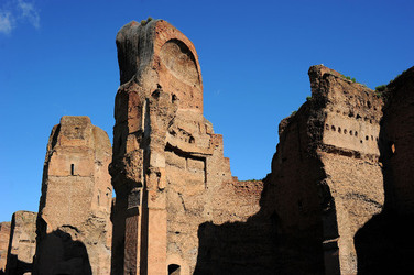 LE TERME DI CARACALLA a Roma visioni panoramiche o particolari. Fotografie di Giulio Azzarello &copy;2014.