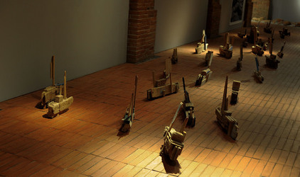 Installazione di Anne Clemence DeGrollee alla GAM di Palermo. Fotografie di Giulio Azzarello &copy;2017.
