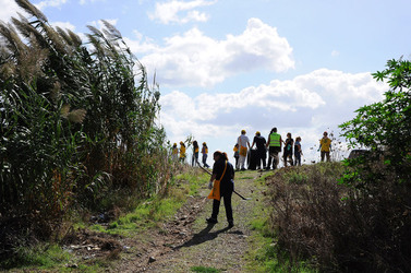 LA BONIFICA delle coste a Palermo una azione simbolica di Lega Ambiente Sicilia. Fotografie di Giulio Azzarello &copy;2014.