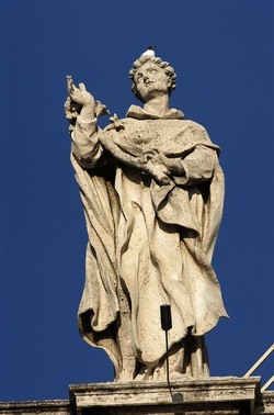 LE SCULTURE DI SAN PIETRO sopra il colonnato a Roma. Fotografie di Giulio Azzarello &copy;2014.