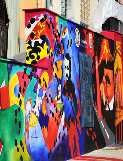 IL MURO DELL ANTIMAFIA e della legalit&agrave; a Partinico in Sicilia. Fotografie di Giulio Azzarello &copy;2014.