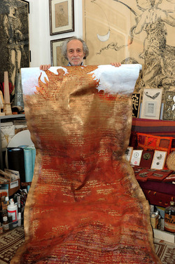 NICOLO D ALESSANDRO pittore e disegnatore siciliano nato a Tripoli. Fotografie di Giulio Azzarello &copy;2014.