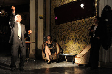 HAROLD PINTER drammaturgo inglese al teatro Candelai di Palermo. Fotografie di Giulio Azzarello ©2014. HAROLD PINTER drammaturgo inglese al teatro Candelai di Palermo. Fotografie di Giulio Azzarello ©2014.