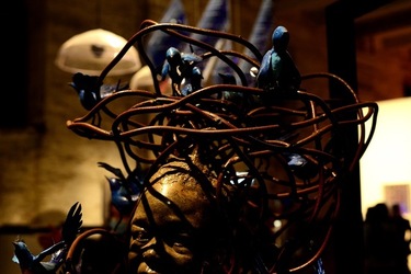 VENEZIA installazione nigeriana inizio Arsenale. Biennale Arch. Cont.. Fotografie di Giulio Azzarello &copy;2022.