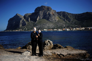 DARIO FERRARI E NINA LOMBARDINO attori italiani. Fotografie di Giulio Azzarello &copy;2014.