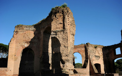 LE TERME DI CARACALLA a Roma visioni panoramiche o particolari. Fotografie di Giulio Azzarello &copy;2014.