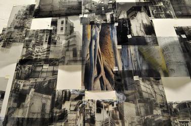 ANNE CLEMENCE de GROLEE e una sua installazione. Fotografie di Giulio Azzarello &copy;2014.