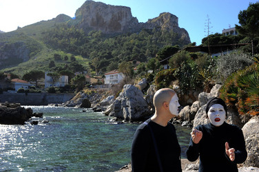 DARIO FERRARI E NINA LOMBARDINO attori italiani. Fotografie di Giulio Azzarello &copy;2014.