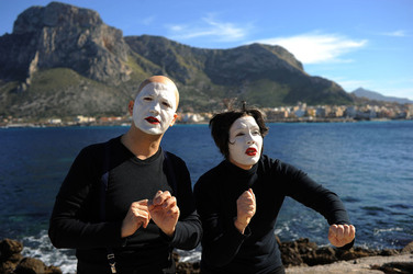 DARIO FERRARI E NINA LOMBARDINO attori italiani. Fotografie di Giulio Azzarello &copy;2014.