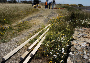 ARTE CONTEMPORANEA A PIRGI sito e riserva archeologica. Fotografie di Giulio Azzarello &copy;2014.