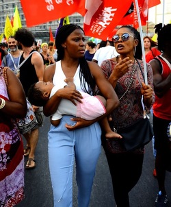 MIGRANTI manifestazione. Fotografie di Giulio Azzarello &copy;2018.