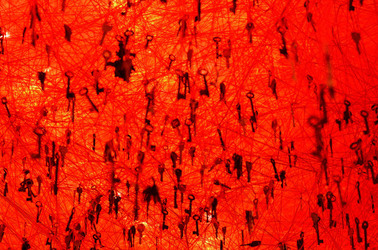 BIENNALE di VENEZIA padiglione giapponese. Foto di Giulio Azzarello &copy;2015 2016. Opera di Chiharu Shiota The KEY in the HAND .