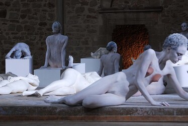 VANESSA BEECROFT allo Spasimo di Palermo alcuni momenti. Fotografie di Giulio Azzarello &copy;2014.