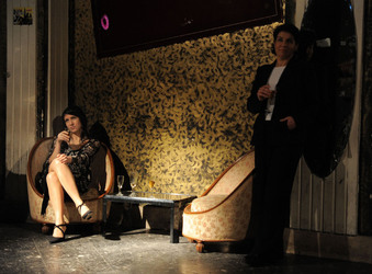 HAROLD PINTER drammaturgo inglese al teatro Candelai di Palermo. Fotografie di Giulio Azzarello ©2014. HAROLD PINTER drammaturgo inglese al teatro Candelai di Palermo. Fotografie di Giulio Azzarello ©2014.