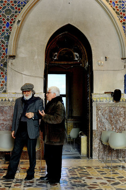 Mimmo Cuticchio in un suo spettacolo. Fotografie di Giulio Azzarello &copy;2017.