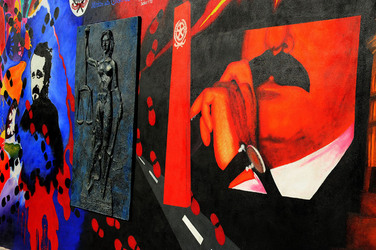 IL MURO DELL ANTIMAFIA e della legalit&agrave; a Partinico in Sicilia. Fotografie di Giulio Azzarello &copy;2014.