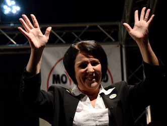 I COMIZI di BEPPE GRILLO in Sicilia a Palermo alcuni momenti. Fotografie di Giulio Azzarello &copy;2014.