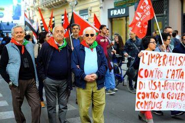 MANIFESTAZIONE per la pace in Palestina. Fotografie di Giulio Azzarello &copy;2018.