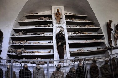 LE CATACOMBE dei cappuccini a Palermo in Sicilia. Fotografie di Giulio Azzarello &copy;2014.