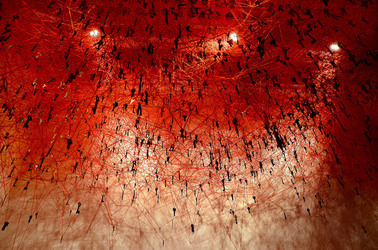 BIENNALE di VENEZIA padiglione giapponese. Foto di Giulio Azzarello &copy;2015 2016. Opera di Chiharu Shiota The KEY in the HAND .