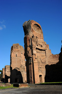 LE TERME DI CARACALLA a Roma visioni panoramiche o particolari. Fotografie di Giulio Azzarello &copy;2014.