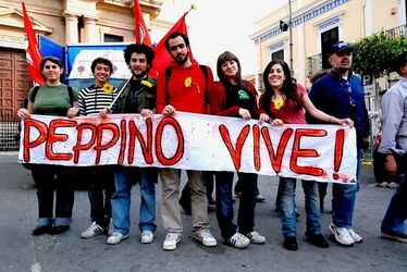 PEPPINO IMPASTATO e il suo mito. Fotografie di Giulio Azzarello ©2014.