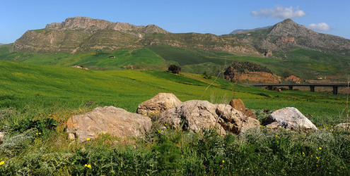 PAESAGGIO SICILIANO nel luogo delle macalube in Sicilia. Fotografie di Giulio Azzarello &copy;2014.