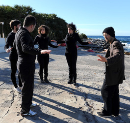 DARIO FERRARI E NINA LOMBARDINO attori italiani. Fotografie di Giulio Azzarello &copy;2014.