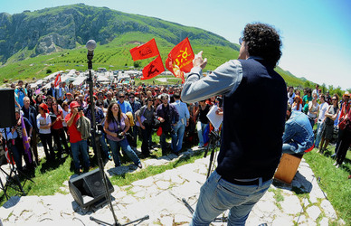 PORTELLA della Ginestra in Sicilia. Fotografie di Giulio Azzarello &copy;2014.