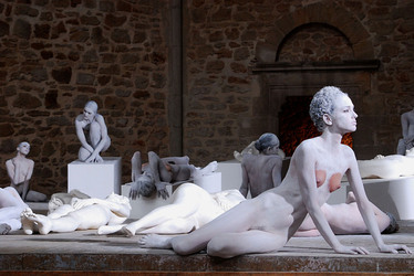 VANESSA BEECROFT allo Spasimo di Palermo alcuni momenti. Fotografie di Giulio Azzarello &copy;2014.