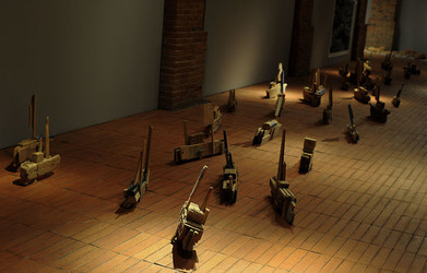 Installazione di Anne Clemence DeGrollee alla GAM di Palermo. Fotografie di Giulio Azzarello &copy;2017.