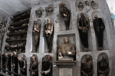 LE CATACOMBE dei cappuccini a Palermo in Sicilia. Fotografie di Giulio Azzarello &copy;2014.