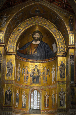 MONREALE in Sicilia con il suo Duomo e il Chiostro panoramiche e particolari. Fotografie di Giulio Azzarello &copy;2014.
