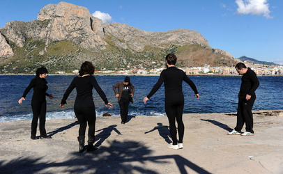 DARIO FERRARI E NINA LOMBARDINO attori italiani. Fotografie di Giulio Azzarello &copy;2014.