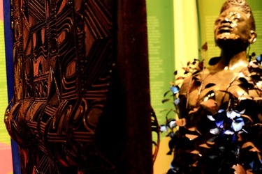 VENEZIA installazione nigeriana inizio Arsenale. Biennale Arch. Cont.. Fotografie di Giulio Azzarello &copy;2022.