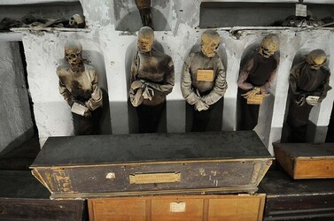 LE CATACOMBE dei cappuccini a Palermo in Sicilia. Fotografie di Giulio Azzarello &copy;2014.