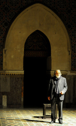 Mimmo Cuticchio in un suo spettacolo. Fotografie di Giulio Azzarello &copy;2017.